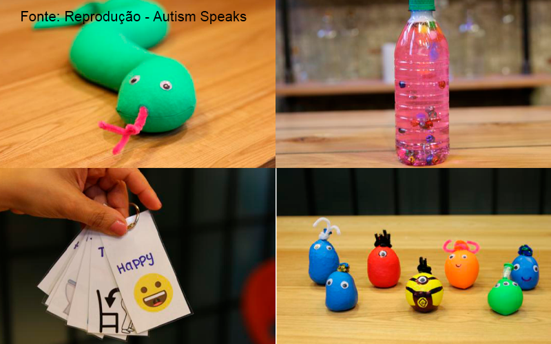 Brinquedos sensoriais: 4 exemplos fáceis fazer em Autismo dia